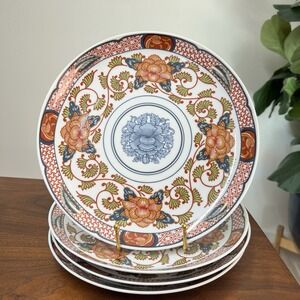 NEW Georges Briard "Peony" 10" Dinner Plate Set Of 4 Japanese Imari Reproduction